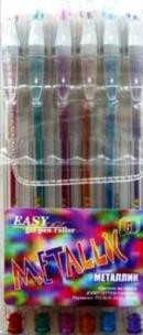 Набір гелевих ручок "Easy gel" 6 кол, з блиском