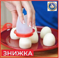 Силиконовые формочки для варки яиц без скорлупы EGG Boiler 6 штук яйцеварка прозрачного цвета
