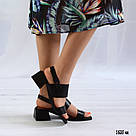 Чорні шкіряні босоніжки на підборах  36 та 38  р-ри, фото 10