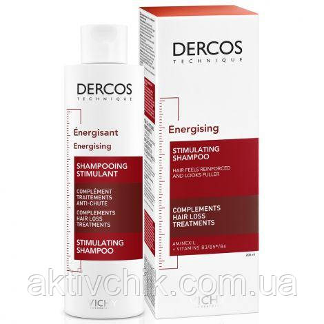 Тонізуючий шампунь від випадіння волосся з аминексилом Vichy Dercos Energising Shampoo