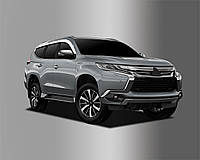 Дефлекторы окон хромированные (ветровики) Mitsubishi Pajero Sports 2015-2021 6шт. (Autoclover D688)