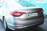 Хром накладка на кришку багажника Huyndai Sonata LF 2014-2016 (Autoclover C765), фото 3