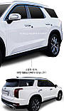 Дефлектори вікон з хром смугою, вітровики Hyundai Palisade 2020- (Autoclover/Корея/6шт./C981), фото 9