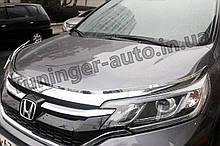 Дефлектор капота хромований, мухобойка Honda CR-V 2012-2016 (Autoclover D511)