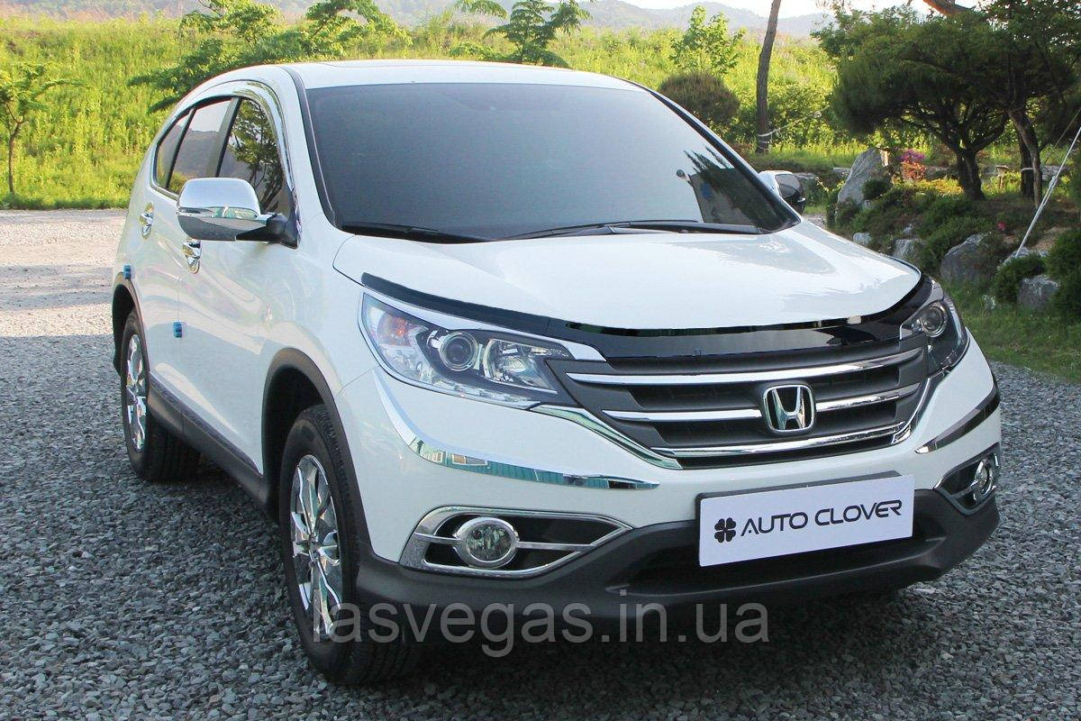 Дефлектор капоту, мухобойка Honda CR-V 2012-2016 (Autoclover D565)