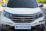 Дефлектор капоту, мухобойка Honda CR-V 2012-2016 (Autoclover D565), фото 2