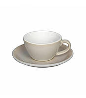 Чашка и блюдце под кофе с молоком Loveramics Egg Flat White, 150 мл, Ivory