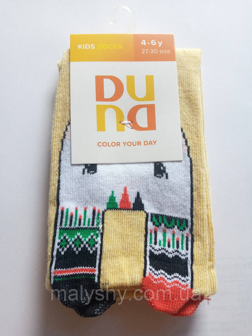Дитячі демісезонні шкарпетки - Дюна р. 18-20 / 4054-2620-жовтий, фото 1