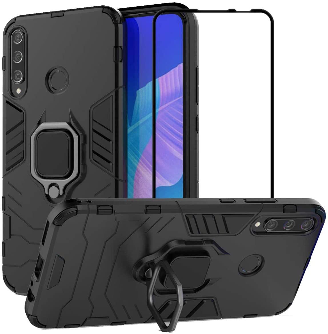 Чохол накладка для Huawei Y7p / P40 Lite E - Hybrid armor 2.0 з кільцем і підставкою Чорний