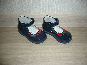 Нарядні туфлі для дівчаток Apawwa розмір 21 колір синій