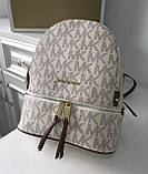 Жіночий рюкзак Michael Kors Rhea Zip B White Lux, фото 2