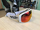 Гірськолижна маска Oakley Flight Tracker M (XM) Factory Pilot White лінза Prizm Torch Iridium, фото 5