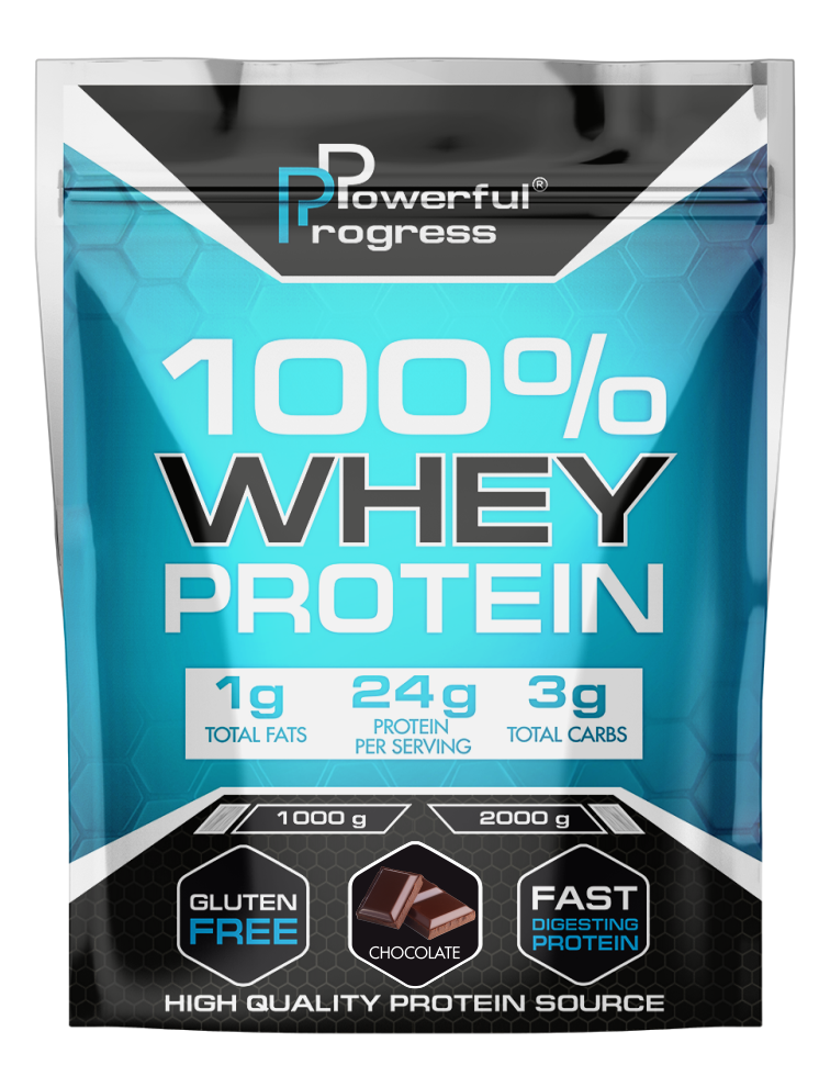 Сироватковий протеїн Powerful Progress Whey Protein 100% Instant 1 kg шоколад