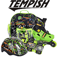 Раздвижные детские роликовые коньки для мальчика Tempish Racer Baby skate (комплект)/30-33