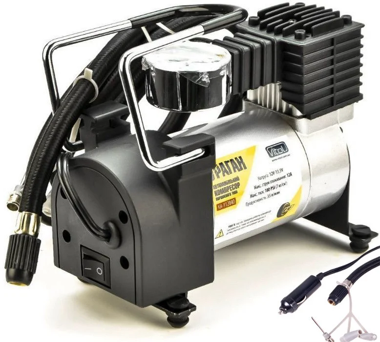 УЧЕНКА!!Компресор автомобільний Ураган Vitol КА-У12040. Автокомпресор. Насос електричний, фото 1