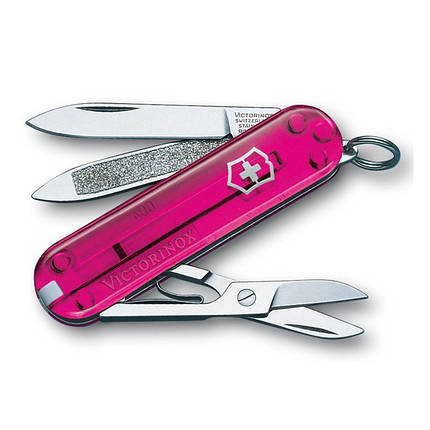 Ніж Victorinox CLASSIC рожевий напівпрозорий 0.6203.T5, фото 2