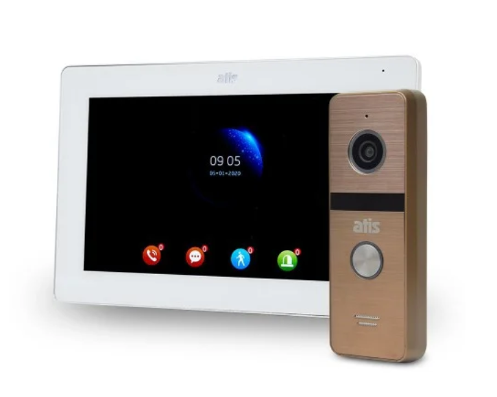 Комплект відеодомофона ATIS AD-770FHD White + AT-400HD Gold, фото 1