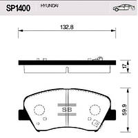 Колодки передние тормозные Elantra 11-, Hi-Q (SP1400) (58101-3XA20)