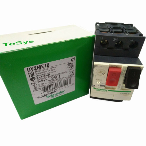 Автоматичний вимикач 4 -6.3 А Schneider GV2ME10