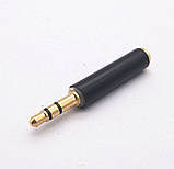 Перехідник адаптер mini Jack 3.5 мм з 4 pin на 3 pin для петличного мікрофона петлічки навушників фотоапарата, фото 3