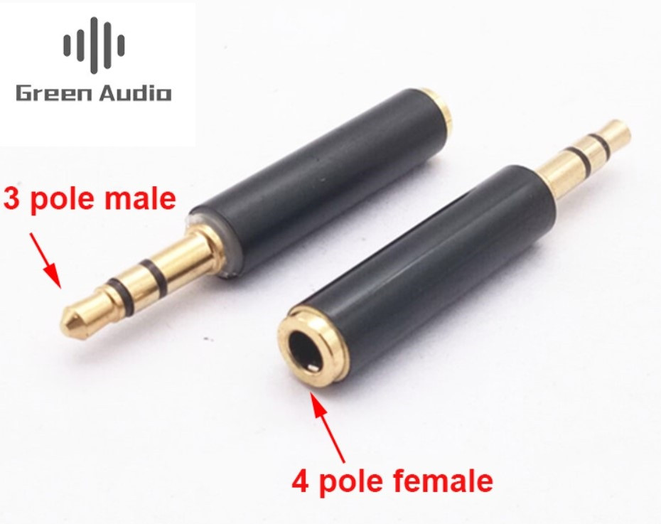 Перехідник адаптер mini Jack 3.5 мм з 4 pin на 3 pin для петличного мікрофона петлічки навушників фотоапарата, фото 1