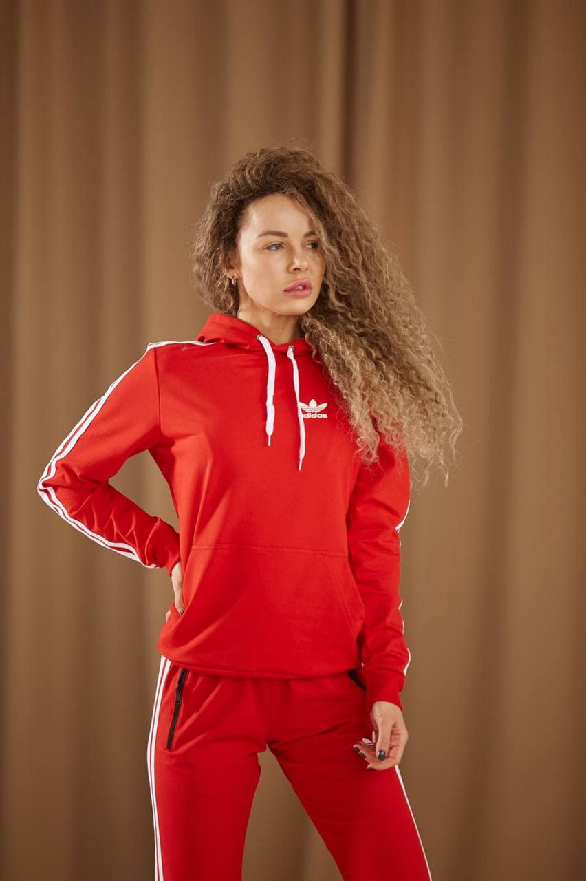 Женский Спортивный Костюм Adidas Красный, Костюм Адидас Худи Штаны на Девушку Стильный с Лампасами Весна Осень — в Категории "Спортивные Костюмы" на Bigl.ua (1416230113)