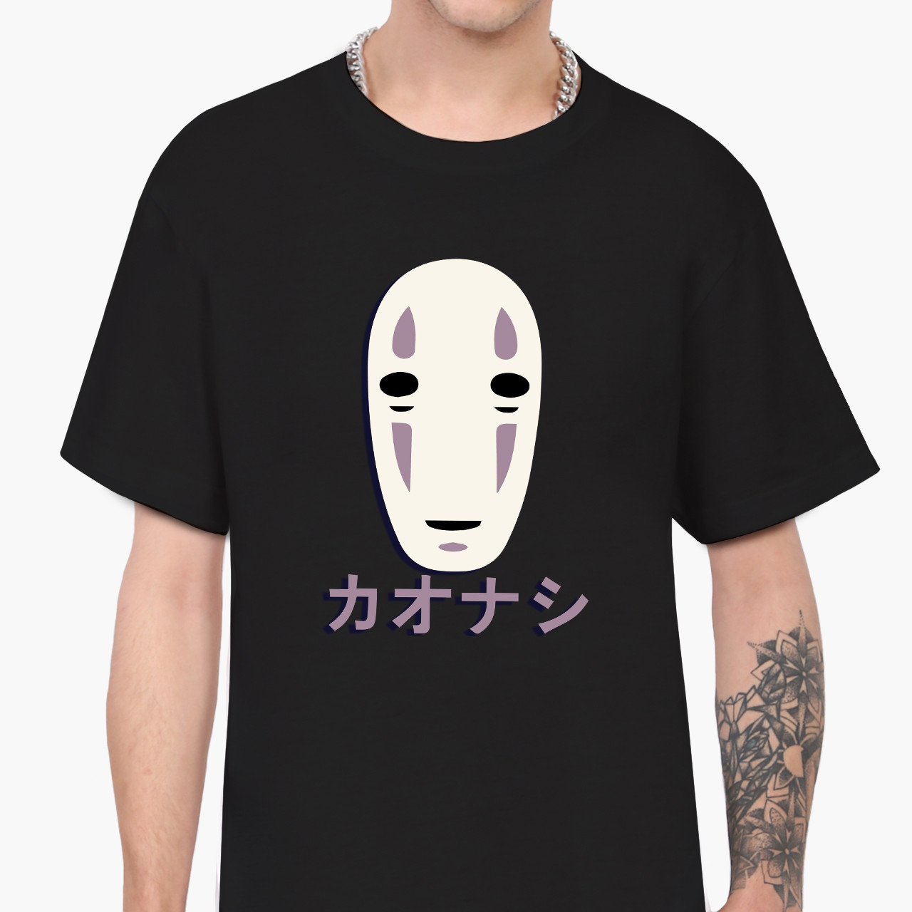 Футболка чоловіча Безликий Бог Каонасі Віднесені примарами Spirited Away, фото 1