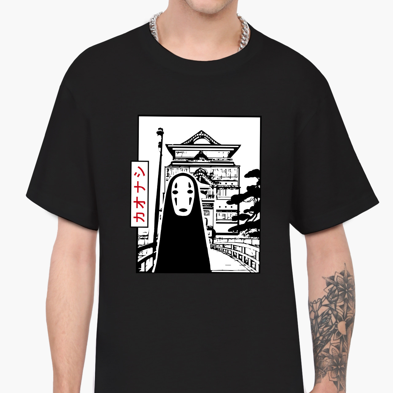 Футболка чоловіча Безликий Бог Каонасі Віднесені примарами Spirited Away