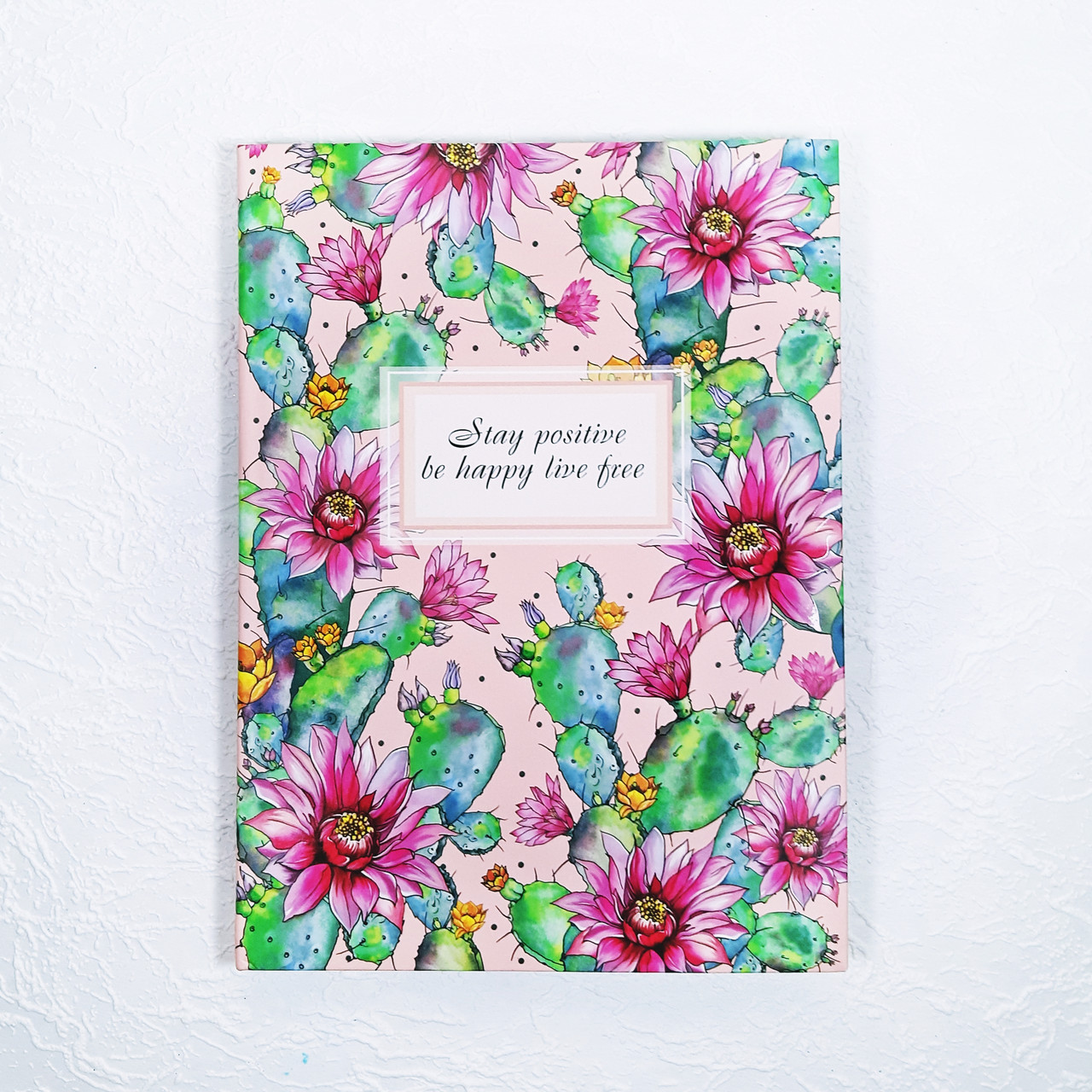 Блокнот A plus Кактусы А5 в клітинку 80арк інтегральна обкладинка A5085-2, фото 1