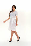 Модна жіноча сукня з батисту з прошвою a.play M 46-48 білого кольору, фото 2