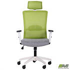 Крісло Uran White HR сидіння Сідней-20/спинка Сітка SL-06 салатова, фото 7