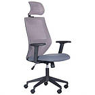 Крісло Lead Black HR сидіння Нест-08 сіра/спинка Сітка HY-109 сіра, фото 5