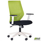 Крісло Lead White сидіння Нест-01 чорна/спинка Сітка SL-06 салатова, фото 5