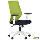 Крісло Lead White сидіння Нест-01 чорна/спинка Сітка SL-06 салатова, фото 6