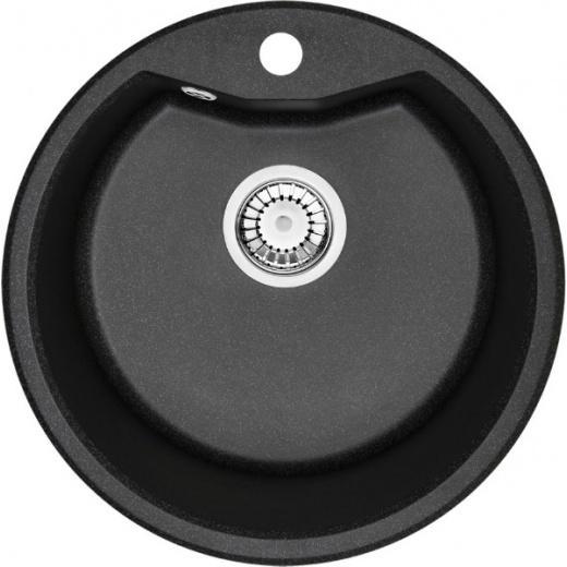 Гранітна мийка Deante Fiesta Solis ZRS N803 NERO чорна 480, фото 1