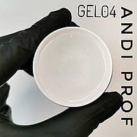 Гель для наращивания ногтей,builder gel самовыравнивающийся Andi PROF прозрачный 30 мл №4