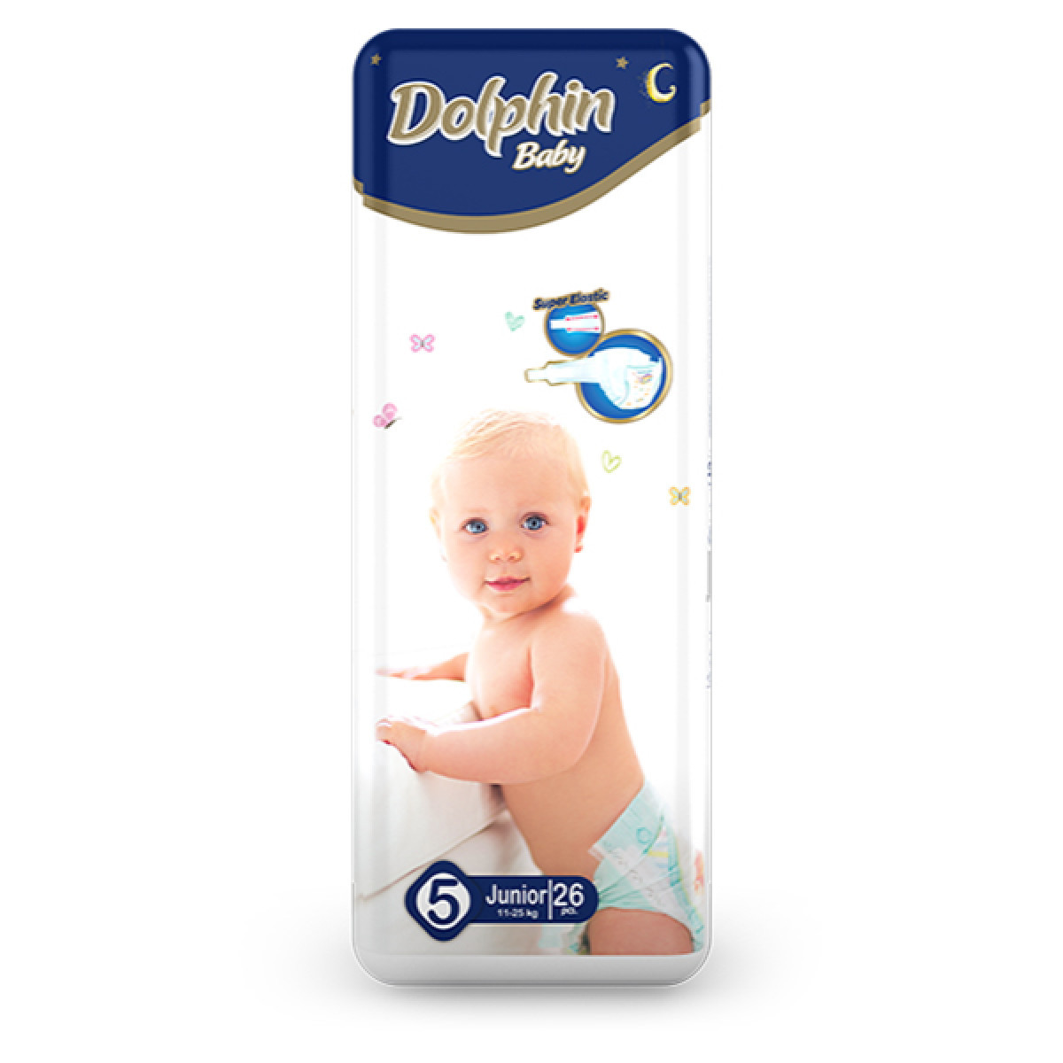 Підгузки дитячі Dolphin 5 Junior 11-25 kг 26 шт