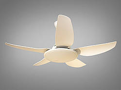 Біла люстра-вентилятор із пультом 6617