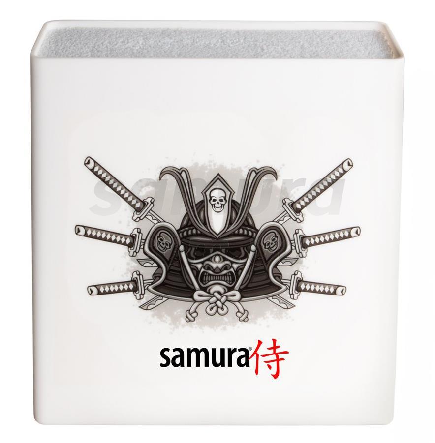 Підставка для ножів універсальна, біла/самурай, Samura Hypercube (KBH-101S1)