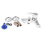 Змішувач для ванни Qtap Ustek 3016107DCW Чехія латунь білий хром, фото 3