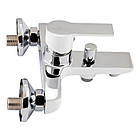 Змішувач для ванни Qtap Ustek 3016107DCW Чехія латунь білий хром, фото 5