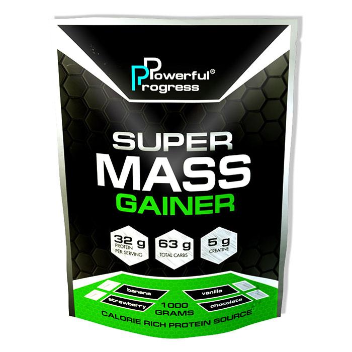 Гейнер для набору маси Powerful Progress Super Mass Gainer 1000 грамів Капучино