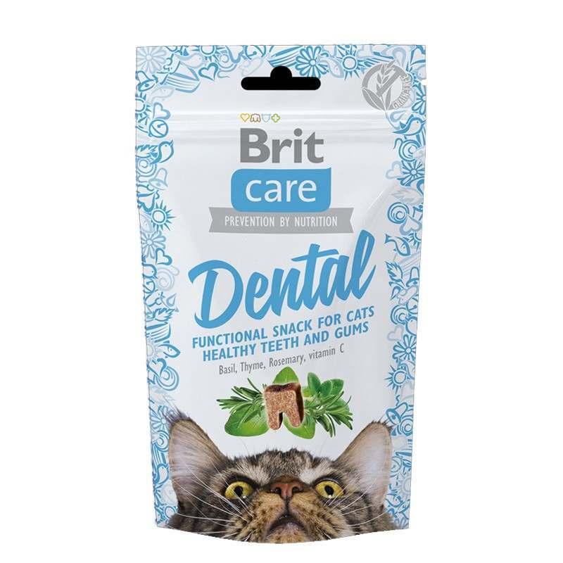 Функціональні ласощі для котів Brit Care (Бріт Кеа) Cat Functional Snack Dental з індичкою 50 г