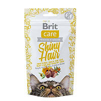 Функциональное лакомство для кошек Brit Care (Брит Кеа) Cat Functional Snack Shiny Hair с лососем 50 г