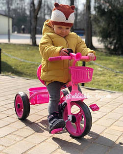 Велосипед 3-х колесный (розов) с корзинками 1