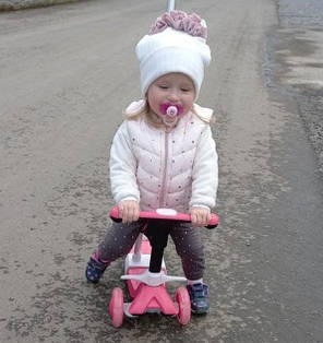 Самокат MARATON CREDO с сиденьем и ручкой, розовый 2