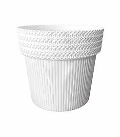 Горщик для квітів ПОЛА ДЖАМПЕР 130 мм  білий