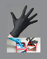 Перчатки нитриловые SERWO черные, размер XL, упаковка 100 шт.