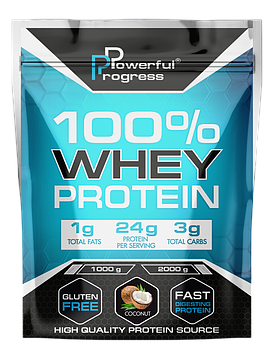 Сироватковий протеїн Powerful Progress Whey Protein 100% Instant 1 kg кокос