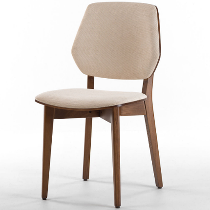 Стілець кухонний 03В світло-бежевий Unitex Honey (каркас горіх SE7031) 45x43x84 тканина/дерево, фото 2